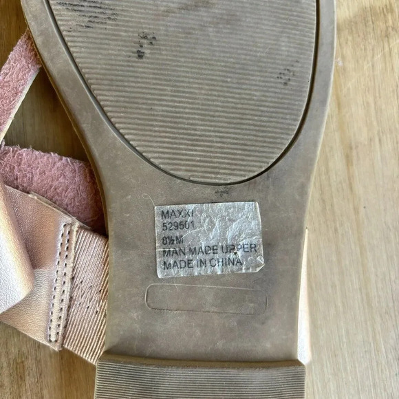 Rampage MAXXI Slip On Beige Gold Leather Casual Classic Spring Summer Sandals - Picture 4 of 4